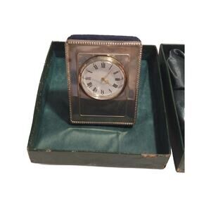 Kitney & Co Vintage Silver Mantle Clock Stand Frame Miniature Kitney & Co 1993